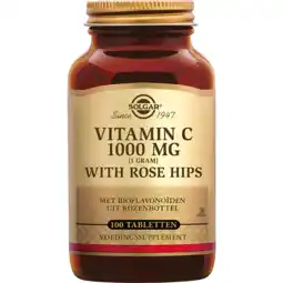 De Online Drogist Solgar Vitamine C with Rose Hips (Rozenbottel) 1000 mg Tabletten aanbieding
