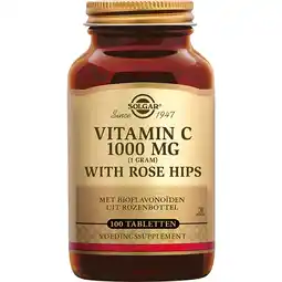 De Online Drogist Solgar Vitamine C with Rose Hips (Rozenbottel) 1000 mg Tabletten aanbieding