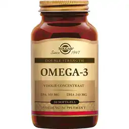 De Online Drogist Solgar Omega-3 (Visolie) Double Strength Softgels aanbieding