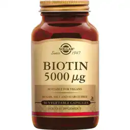 De Online Drogist Solgar Biotine 5000 mcg Capsules aanbieding