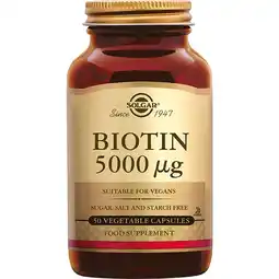 De Online Drogist Solgar Biotine 5000 mcg Capsules aanbieding
