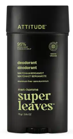 De Online Drogist Attitude Super Leaves Men Matcha & Bergamot Deodorant aanbieding