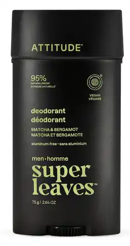 De Online Drogist Attitude Super Leaves Men Matcha & Bergamot Deodorant aanbieding