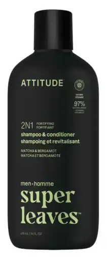 De Online Drogist Attitude Super Leaves Men Versterkende 2-In-1 Shampoo & Conditioner aanbieding