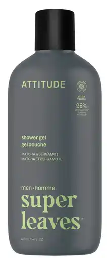 De Online Drogist Attitude Super Leaves Men Matcha & Bergamot Showergel aanbieding