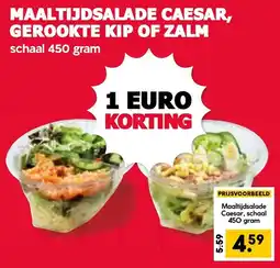 De Boerenschuur Maaltijdsalade Caesar, gerookte kip of zaml aanbieding