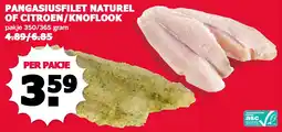 De Boerenschuur Pangasiusfilet naturel of citroen/knoflook aanbieding