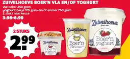 De Boerenschuur Zuivelhoeve boer'n vla en/of yoghurt aanbieding