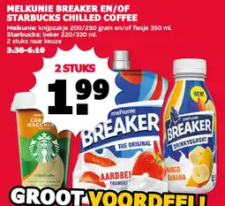 De Boerenschuur Melkunie breaker en/of starbucks chilid coffee aanbieding