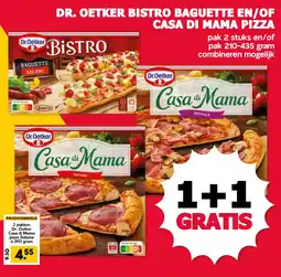 De Boerenschuur Dr. oetker bistro baguette en/of casa di mama pizza aanbieding