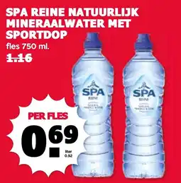De Boerenschuur Spa reine natuurlijk mineraalwater met sportdop aanbieding