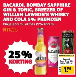 De Boerenschuur Bacardi, Bomboy , Breezer of William lawson's aanbieding