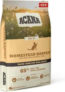Intratuin Acana kattenbrokken Homestead Harvest adult kalkoen en kip 4,5 kg aanbieding