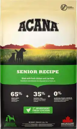Intratuin Acana hondenvoer Heritage senior kip 11,4 kg aanbieding
