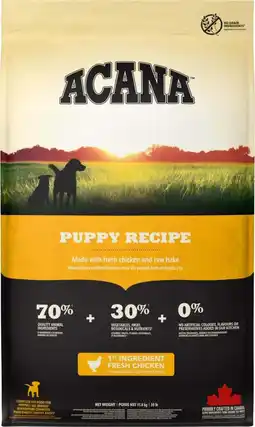 Intratuin Acana hondenvoer Heritage puppy kip 11,4 kg aanbieding