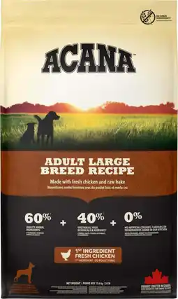 Intratuin Acana hondenvoer Heritage large adult kip 11,4 kg aanbieding