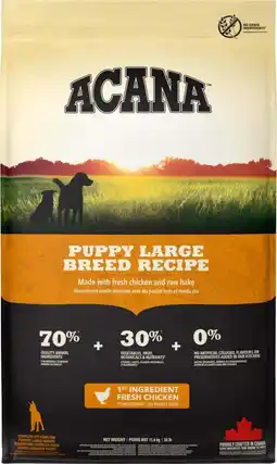 Intratuin Acana hondenvoer Heritage large puppy kip 11,4 kg aanbieding