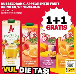 De Boerenschuur Dubbeldrank, appelsientje fruit drink en/of vezelrijk aanbieding