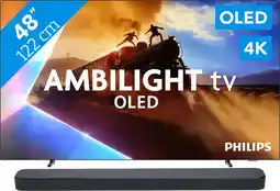 Coolblue Philips Ambilight 48'' OLED760 4K (2025) + JBL Bar 300 M2 Zwart aanbieding