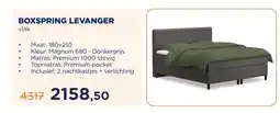 TotaalBED BOXSPRING LEVANGER aanbieding