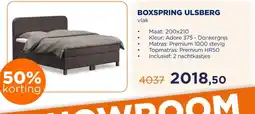TotaalBED BOXSPRING ULSBERG vlak aanbieding