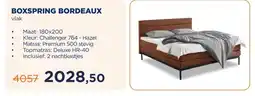 TotaalBED BOXSPRING BORDEAUX aanbieding