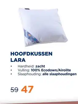 TotaalBED Hoofdkussen Lara ecodown/airolite aanbieding