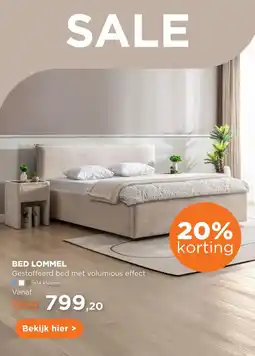 TotaalBED Bed Lommel | 140 x 200 cm | Sino 972, ecru aanbieding