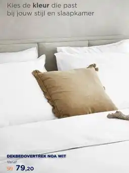 TotaalBED Dekbedovertrek Noa Wit | 140 x 200/220 cm aanbieding