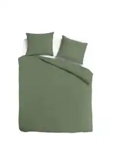 TotaalBED Dekbedovertrek Noa Olijfgroen | 240 x 200/220 cm aanbieding