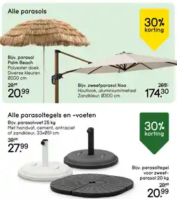 Leen Bakker Bekijk alle parasols, parasoltegels en -voeten aanbieding