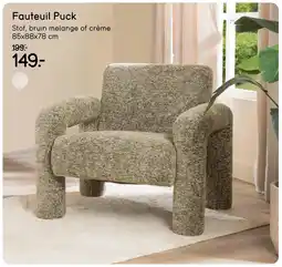 Leen Bakker Bekijk Fauteuil puck aanbieding