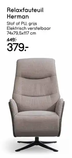Leen Bakker Bekijk Relaxfauteuil Herman aanbieding