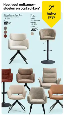 Leen Bakker Bekijk Heel veel eetkamerstoelen en barkrukken aanbieding