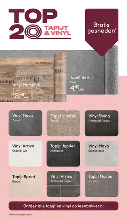 Leen Bakker Bekijk Top 20 tapijt & vinyl aanbieding