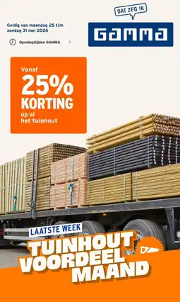 GAMMA op al het tuinhout aanbieding