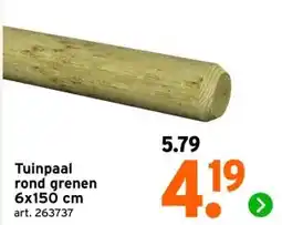 GAMMA Tuinpaal rond grenen 6x150 cm aanbieding