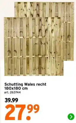 GAMMA Schutting Wales recht 180x180 cm aanbieding