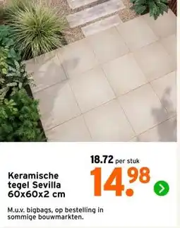 GAMMA Keramische tegel Sevilla 60x60x2 cm aanbieding