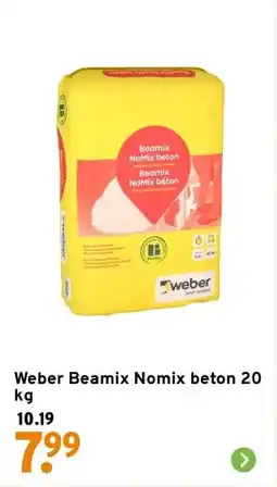 GAMMA Weber Beamix Nomix beton 20 kg aanbieding