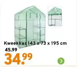 GAMMA Kweekkas 143 x 73 x 195 cm aanbieding