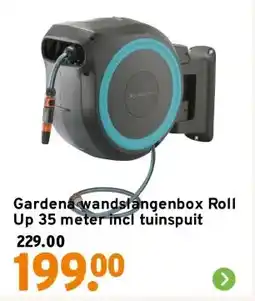 GAMMA Gardena wandslangenbox Roll Up 35 meter incl tuinspuit aanbieding
