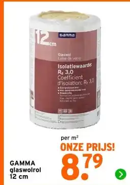 GAMMA GAMMA glaswolrol 12 cm aanbieding