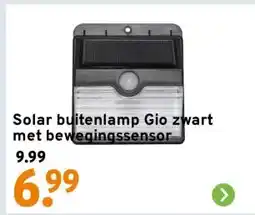 GAMMA Solar buitenlamp Gio zwart met bewegingssensor aanbieding