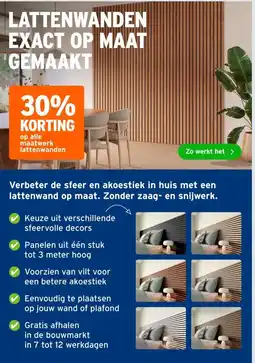 GAMMA op alle maatwerk lattenwanden aanbieding