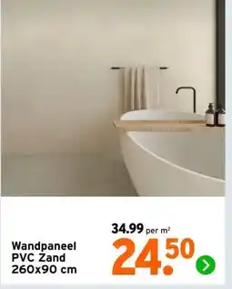 GAMMA Wandpaneel PVC Zand 260x90 cm aanbieding
