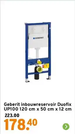GAMMA Geberit inbouwreservoir Duofix UP100 120 cm x 50 cm x 12 cm aanbieding