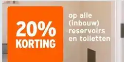 GAMMA op alle (inbouw) reservoirs en toiletten aanbieding
