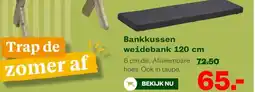 Welkoop Bankkussen weidebank 120 cm aanbieding