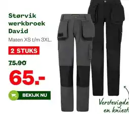 Welkoop Størvik werkbroek David aanbieding